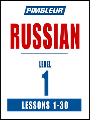 cover image of Pimsleur Russian Level 1